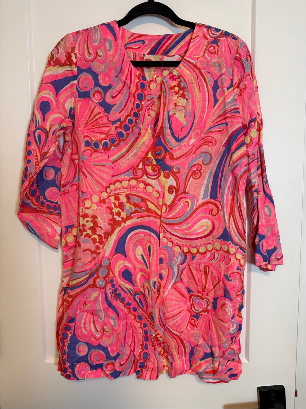 Lilly Pulitzer Reef Retreat Linen Tunic Top - Small - Picture 3 of 9